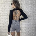shorts sfrangiato denim